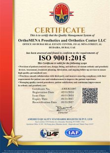 UAF Americo-ISO 9001-OrthoMENA Prosthetics and Orthotics Center LLC_page-0001